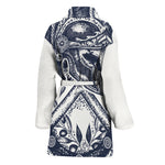 Ancient Spartan Print Women's Bathrobe