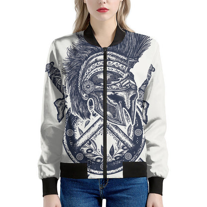 Ancient Spartan Print Women's Bomber Jacket