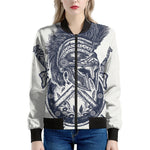 Ancient Spartan Print Women's Bomber Jacket