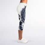 Ancient Spartan Print Women's Capri Leggings