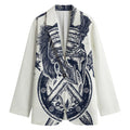 Ancient Spartan Print Women's Cotton Blazer