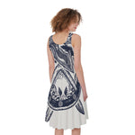 Ancient Spartan Print Women's Sleeveless Dress