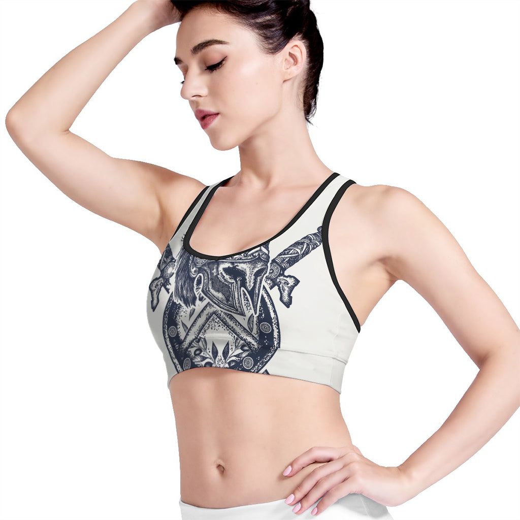 Ancient Spartan Print Women's Sports Bra