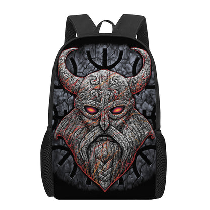 Ancient Viking Norse God Odin Print 17 Inch Backpack