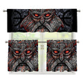 Ancient Viking Norse God Odin Print 3 Piece Kitchen Curtains