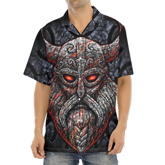 Ancient Viking Norse God Odin Print Aloha Shirt