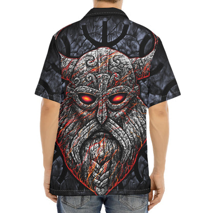 Ancient Viking Norse God Odin Print Aloha Shirt