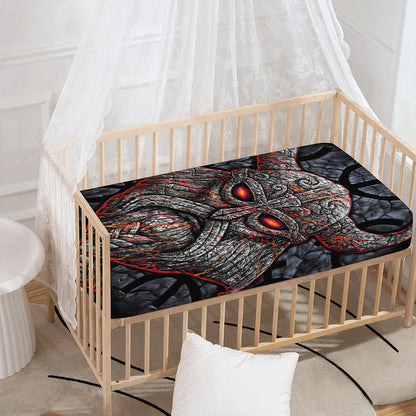 Ancient Viking Norse God Odin Print Baby Crib Sheet