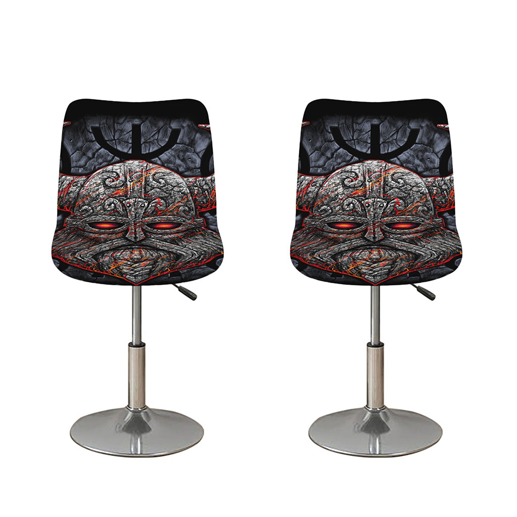 Ancient Viking Norse God Odin Print Bar Stool Covers