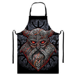 Ancient Viking Norse God Odin Print Bib Apron With Pocket