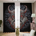 Ancient Viking Norse God Odin Print Dimout Pencil Pleat Curtains