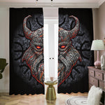 Ancient Viking Norse God Odin Print Blackout Pencil Pleat Curtains