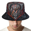 Ancient Viking Norse God Odin Print Bucket Hat