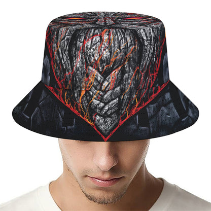 Ancient Viking Norse God Odin Print Bucket Hat