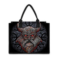 Ancient Viking Norse God Odin Print Canvas Tote Bag