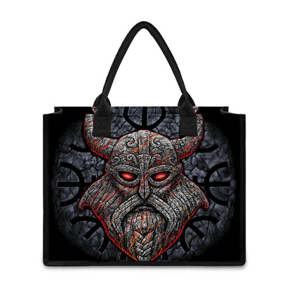 Ancient Viking Norse God Odin Print Canvas Tote Bag