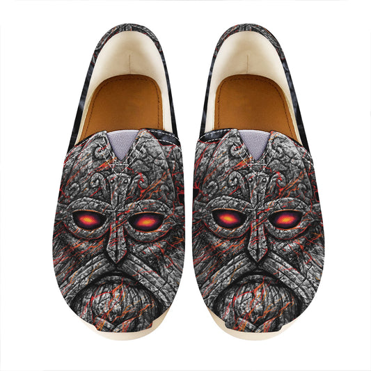 Ancient Viking Norse God Odin Print Casual Shoes