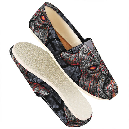 Ancient Viking Norse God Odin Print Casual Shoes