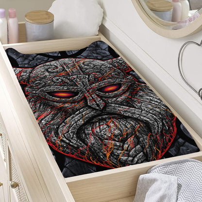 Ancient Viking Norse God Odin Print Changing Pad Cover
