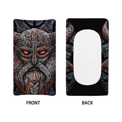 Ancient Viking Norse God Odin Print Changing Pad Cover