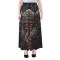 Ancient Viking Norse God Odin Print Chiffon Maxi Skirt