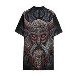 Ancient Viking Norse God Odin Print Cotton Hawaiian Shirt