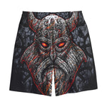 Ancient Viking Norse God Odin Print Cotton Shorts