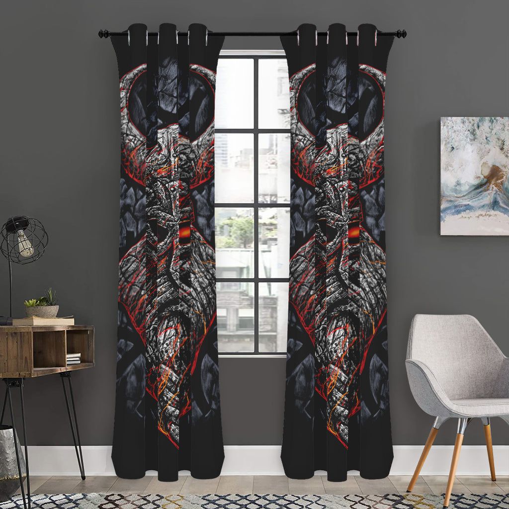Ancient Viking Norse God Odin Print Curtain