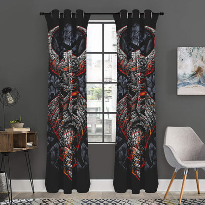Ancient Viking Norse God Odin Print Curtain