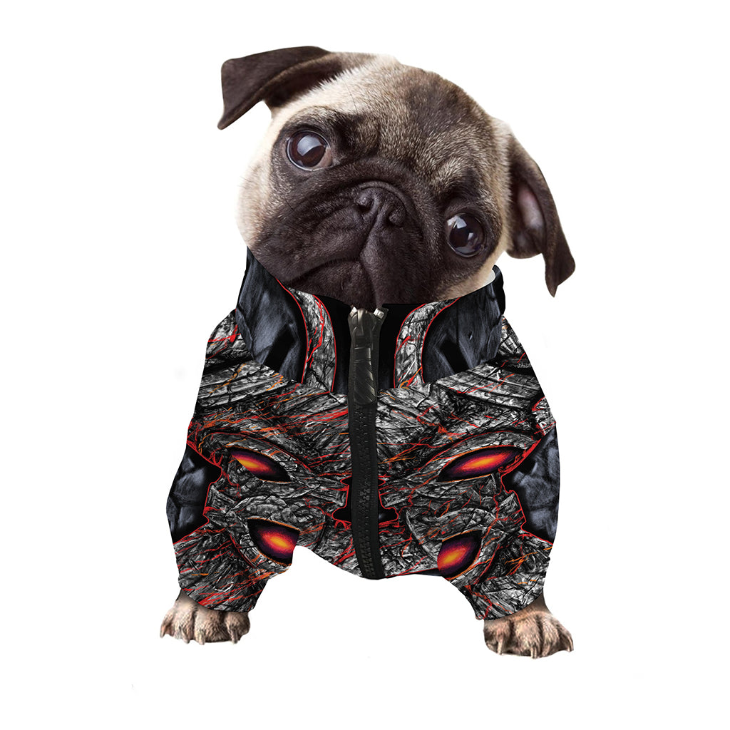 Ancient Viking Norse God Odin Print Dog Zip Up Jacket