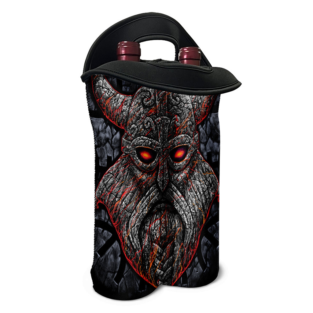Ancient Viking Norse God Odin Print Double Neoprene Wine Tote