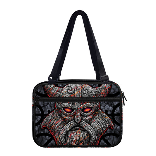 Ancient Viking Norse God Odin Print Double Strap Bible Bag