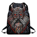 Ancient Viking Norse God Odin Print Drawstring Backpack