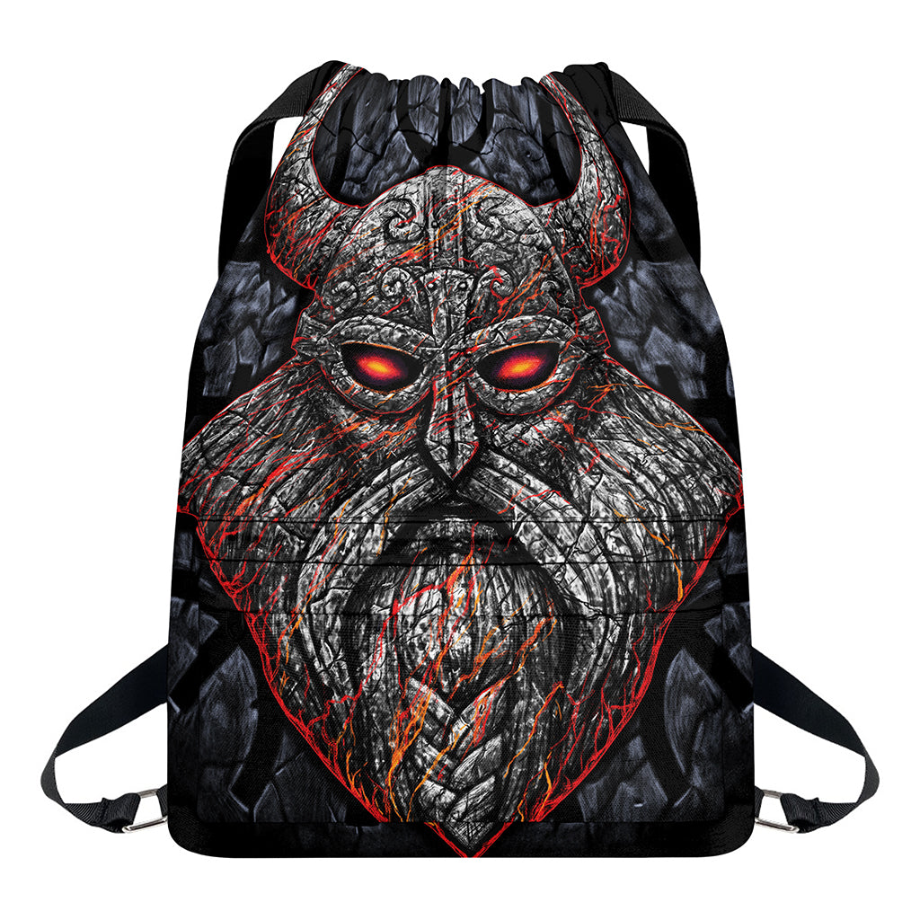 Ancient Viking Norse God Odin Print Drawstring Backpack