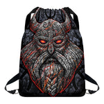 Ancient Viking Norse God Odin Print Drawstring Backpack