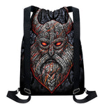 Ancient Viking Norse God Odin Print Drawstring Backpack