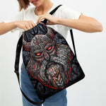 Ancient Viking Norse God Odin Print Drawstring Backpack