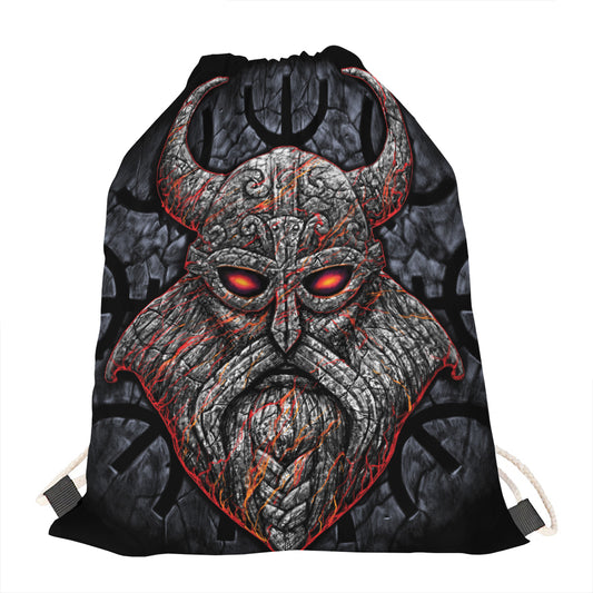 Ancient Viking Norse God Odin Print Drawstring Bag