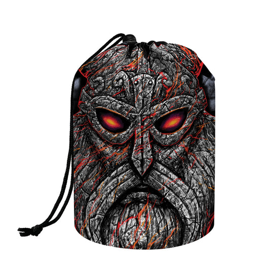 Ancient Viking Norse God Odin Print Drawstring Makeup Bag