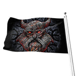 Ancient Viking Norse God Odin Print Flag
