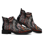 Ancient Viking Norse God Odin Print Flat Ankle Boots