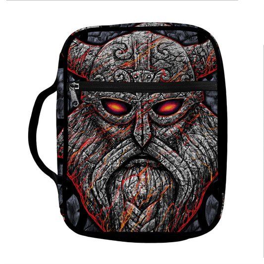 Ancient Viking Norse God Odin Print Front Pocket Bible Bag