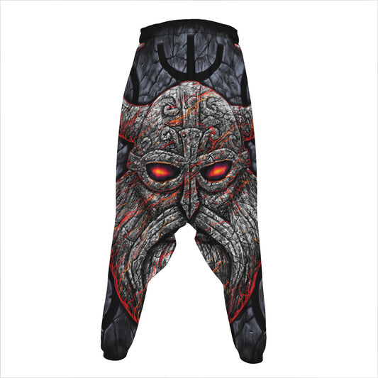 Ancient Viking Norse God Odin Print Hammer Pants