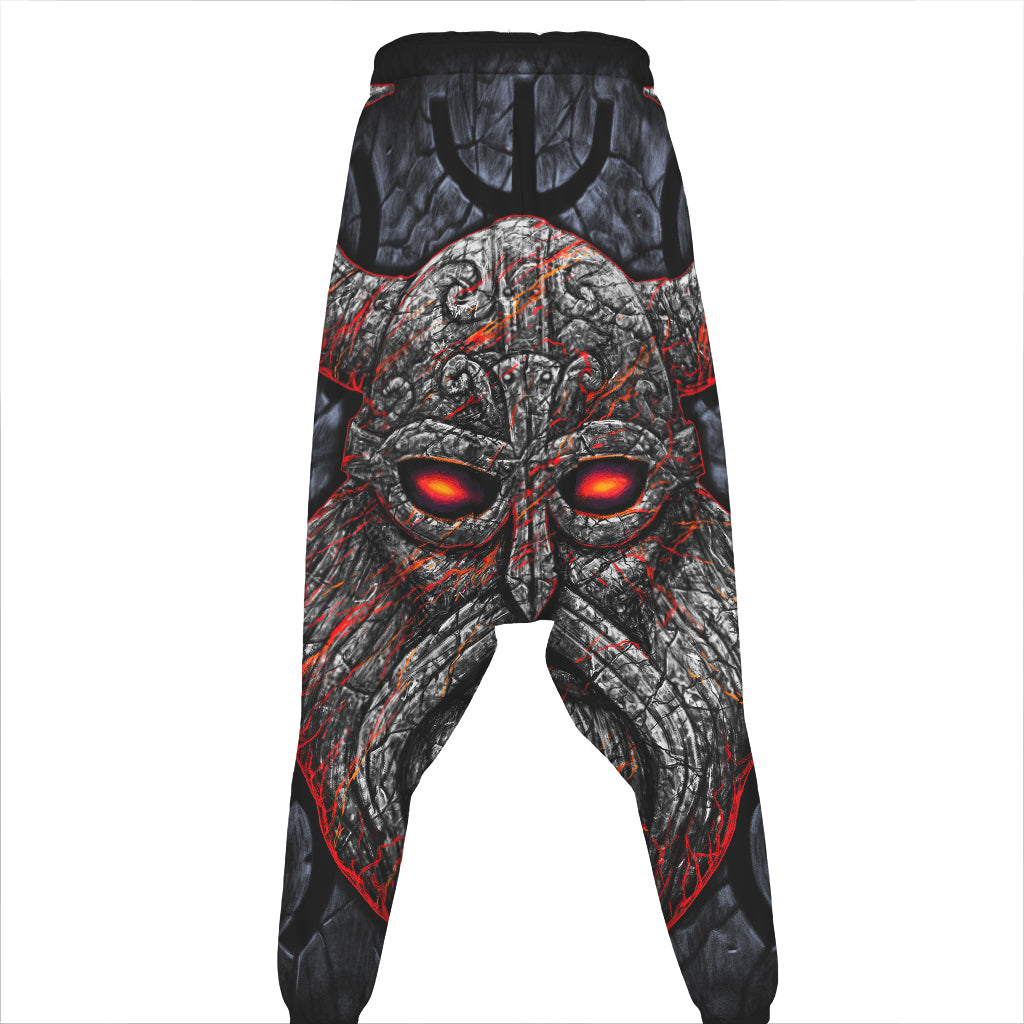 Ancient Viking Norse God Odin Print Hammer Pants