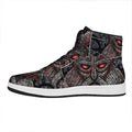 Ancient Viking Norse God Odin Print High Top Leather Sneakers