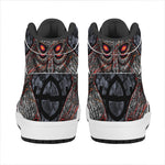 Ancient Viking Norse God Odin Print High Top Leather Sneakers