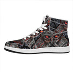 Ancient Viking Norse God Odin Print High Top Leather Sneakers
