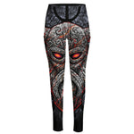 Ancient Viking Norse God Odin Print High-Waisted Pocket Leggings