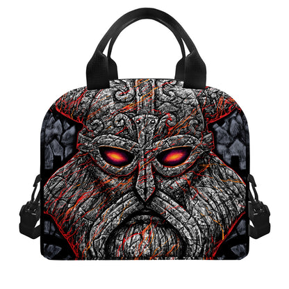 Ancient Viking Norse God Odin Print Insulated Lunch Bag