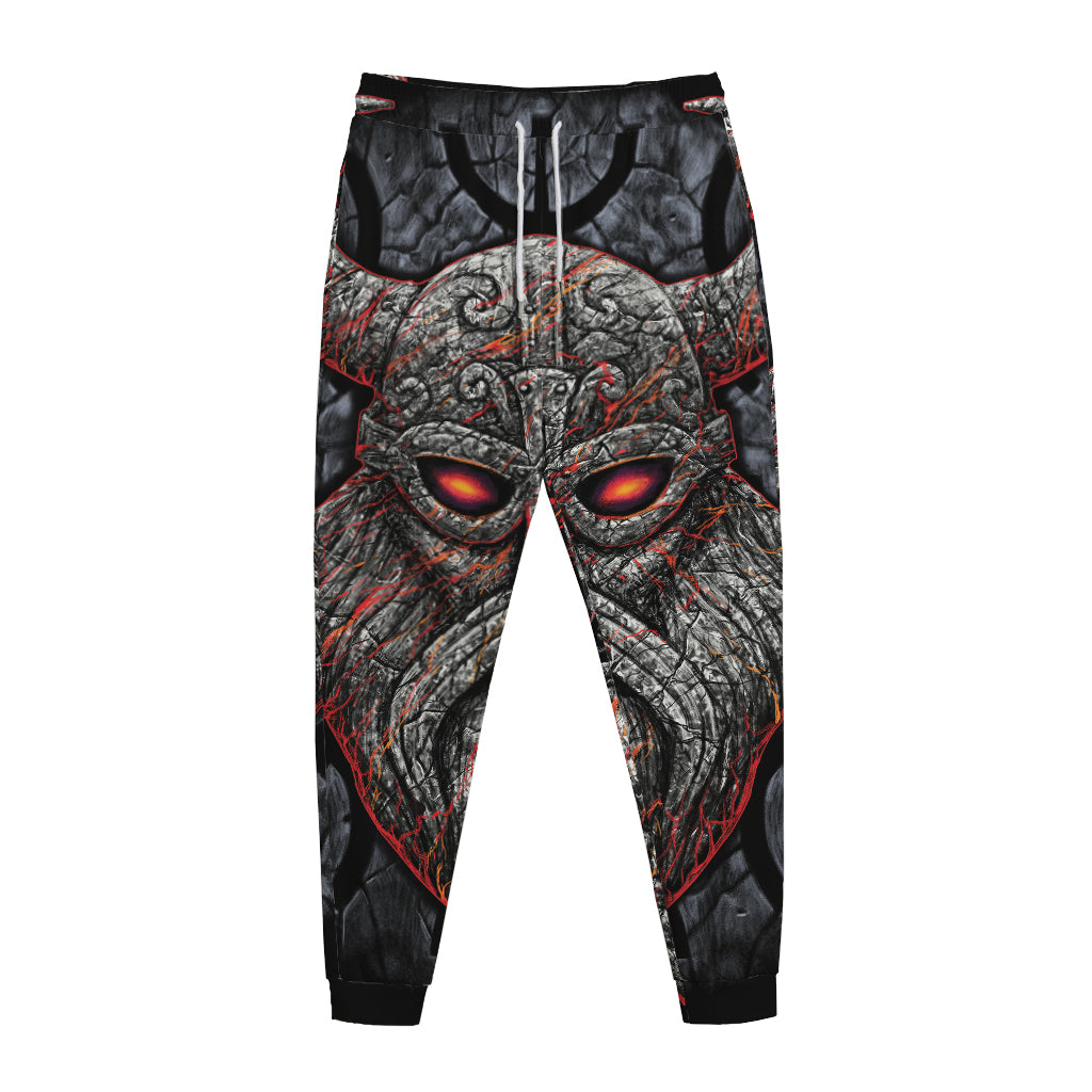 Ancient Viking Norse God Odin Print Jogger Pants